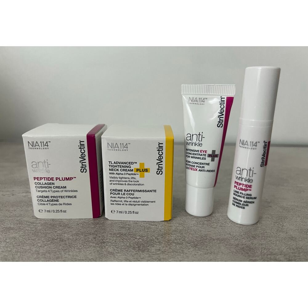 StriVectin Traveling Set of Peptide Plumb Cream, Neck Cream, Anti wrinkle Lot